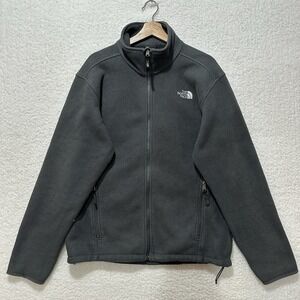 The North Face Polartec Men's Size L Gray Fleece Full Zip Hiking Outdoors Jacket
